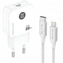 Tech One Tech Cargador de Pared 20W con Tecnología GaN y Cable Lightning Blanco TEC2222